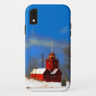 Capa Para iPhone Da Case-Mate Pintura do Farol Vermelho Grande - Arte Original