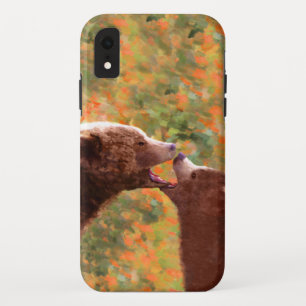 Capa Para iPhone Da Case-Mate Pintura em Cubo e Mãe de Urso Grizzly - Arte da Vi