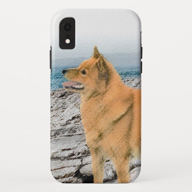 Capa Para iPhone, Case-Mate Pintura em Seashore - Arte Canina (Verso)