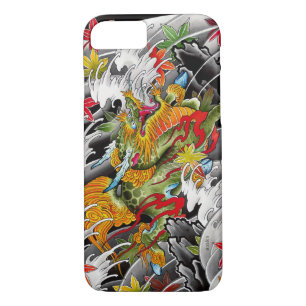 Capa Para iPhone Da Case-Mate Pintura japonesa da aguarela da arte do tatuagem