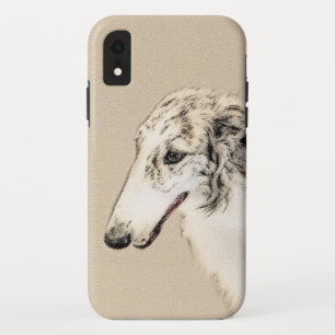 Capa Para iPhone Da Case-Mate Pintura Original de Cachorro Borzoi (Silver Brindl