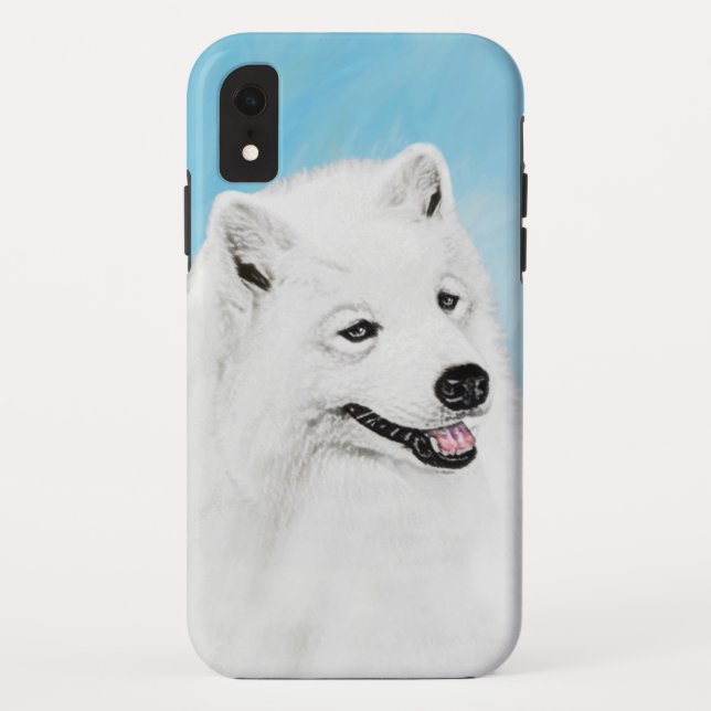 Capa Para iPhone, Case-Mate Pintura Samoyed - Arte Cachorosa Original (Verso)