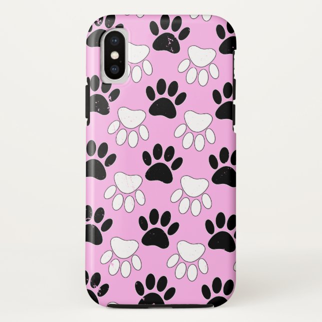 Capa Para iPhone, Case-Mate Pinturas De Cães Em Fundo Rosa (Verso)