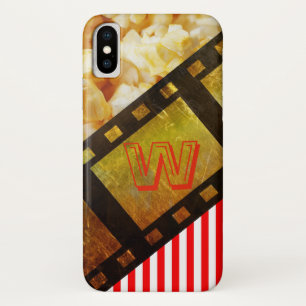 Capa Para iPhone Da Case-Mate Pipoca e filme rolo, vermelho, listrado