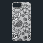 Capa Para iPhone Da Case-Mate Pista, tons de cinza, preto e branco<br><div class="desc">Padrão paisley de ornamentado em tons de cinza/cinza prateada clara para cinza escura com preto e branco sobre fundo de cinza prateada leve</div>