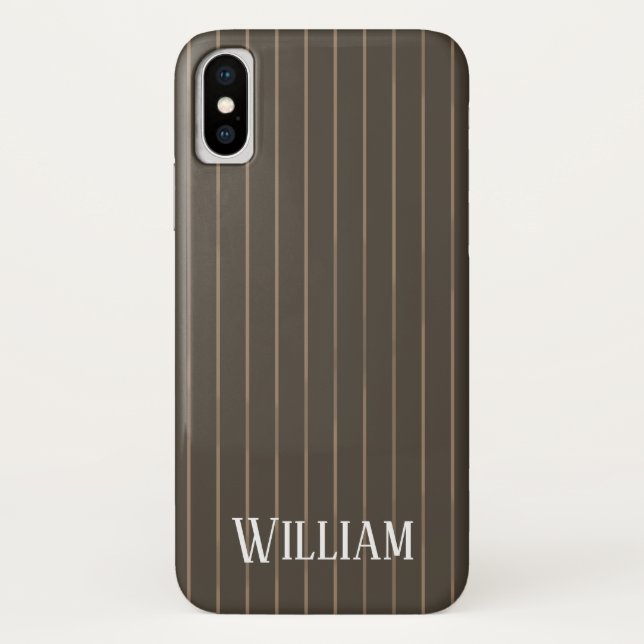 Capa Para iPhone, Case-Mate Pistas de retrorreflectores marrons personalizados (Verso)