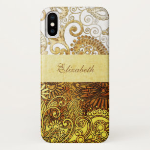 Capa Para iPhone X Placa Ornamental Vintage