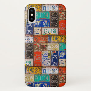 Capa Para iPhone X placas de retro Rusty
