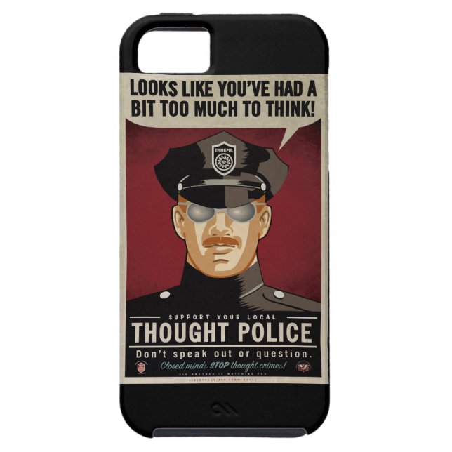 Capa Para iPhone, Case-Mate Polícia do pensamento (Traseira)