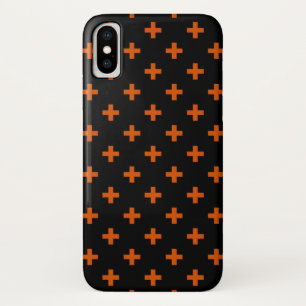 Capa Para iPhone Da Case-Mate Polka laranja cruza preto