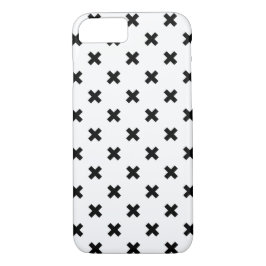 Capa iPhone 8/7 Polka preto cruza em branco