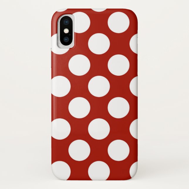 Capa Para iPhone, Case-Mate Polkadot Vermelho e Branco (Verso)