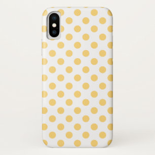 Capa Para iPhone X Polkadots amarelos