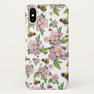 Capa Para iPhone Da Case-Mate Pomar de maçã que floresce com dreno aquoso de abe