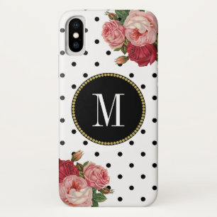 Capa Para iPhone Da Case-Mate Pontos Brancos Cachos Brancos Vintage Monograma Fl