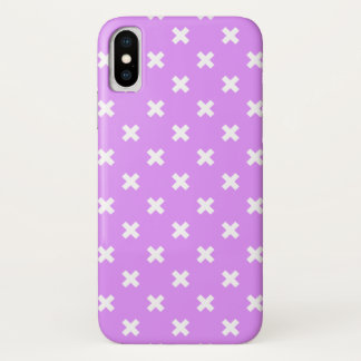Capa Para iPhone Da Case-Mate Pontos de cruz brancos em lilás