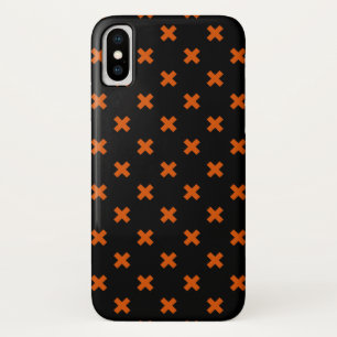 Capa Para iPhone Da Case-Mate Pontos de cruz laranja a preto