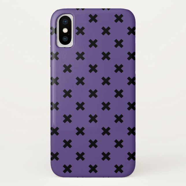Capa Para iPhone, Case-Mate Pontos de cruz pretos no ultravioleta (Verso)
