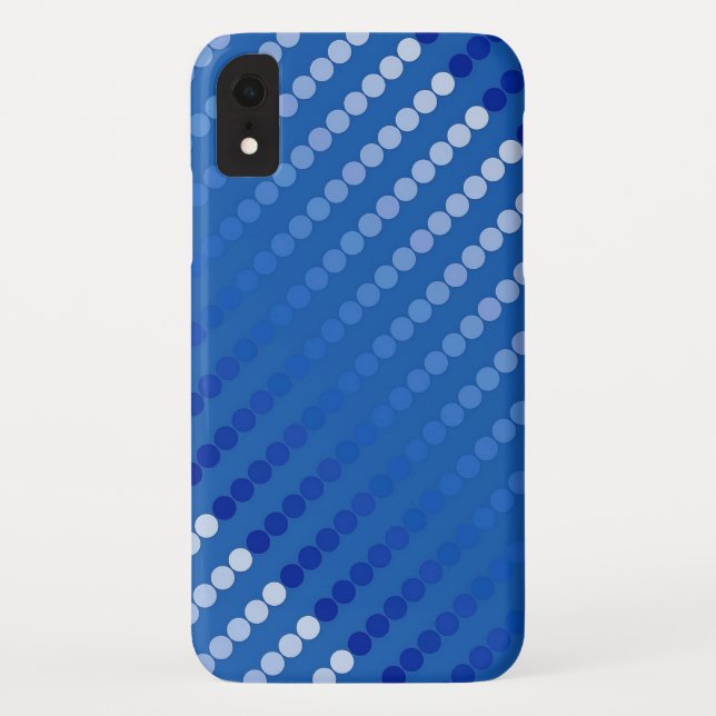 Capa Para iPhone, Case-Mate Pontos satíricos - tons azuis de aço (Verso)