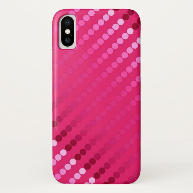 Capa Para iPhone, Case-Mate Pontos satíricos - tons cor-de-rosa fuchsia (Verso)