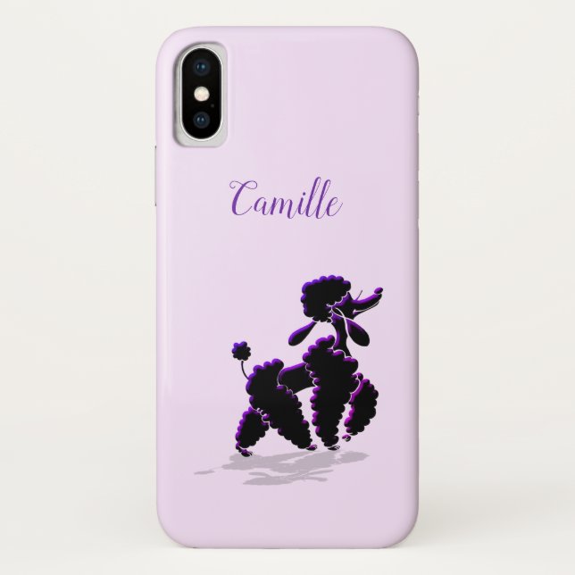 Capa Para iPhone, Case-Mate Poodle de Paris (Verso)