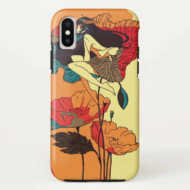 Capa Para iPhone, Case-Mate Poppies Girl in the Wind (Verso)