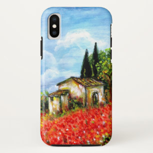 Capa Para iPhone XS POPULAÇÕES NA TÚSCULA/Paisagem com Campos Flores
