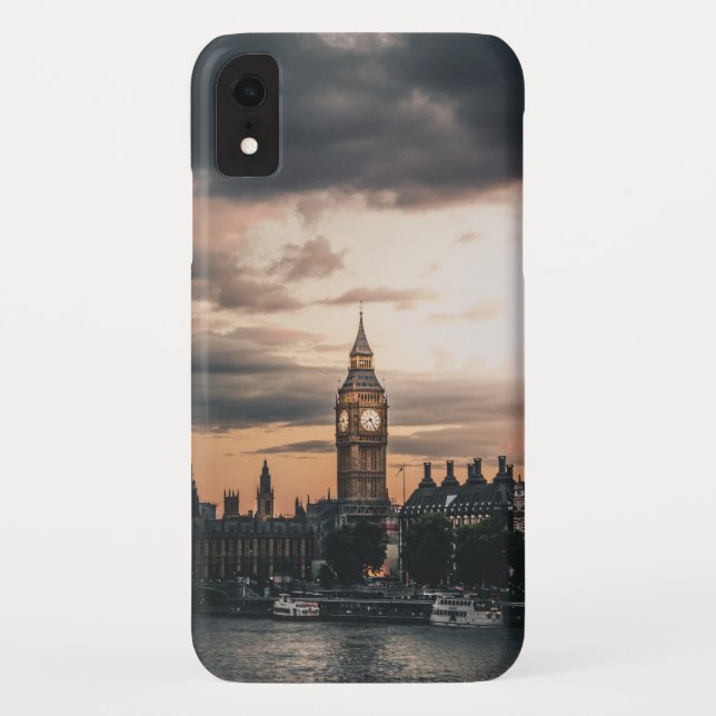 Capa Para iPhone, Case-Mate Pôr do sol mal-humorado em Londres Big Ben (Verso)