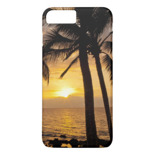 Capa iPhone 8 Plus/7 Plus Pôr do sol na palmeira