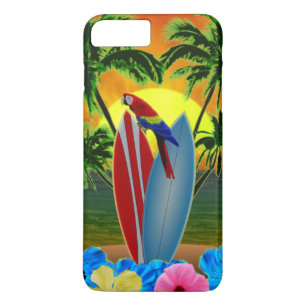 Capa iPhone 8 Plus/7 Plus Por do sol tropical