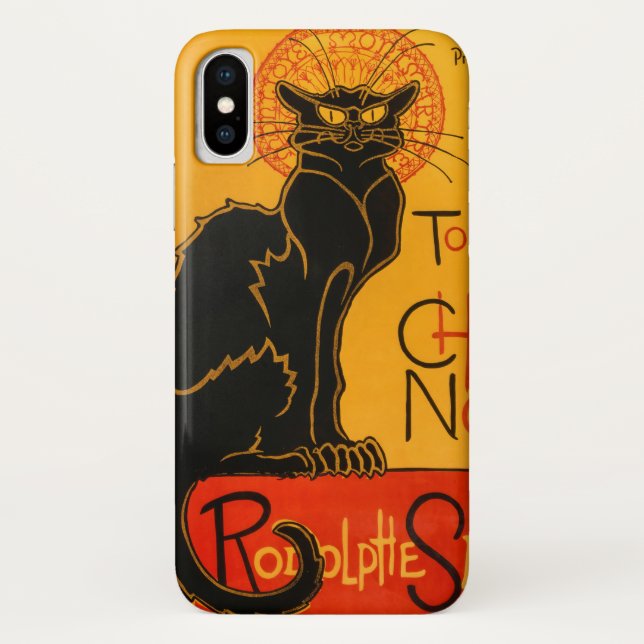 Capa Para iPhone, Case-Mate Poster de Steinlen no Halloween do Gato Negro (Verso)