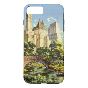 Capa iPhone 8 Plus/7 Plus Poster vintage Central Park Nova Iorque