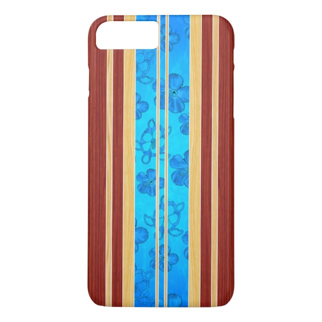 Capa Para iPhone, Case-Mate Prancha da madeira do falso de Honu Hawiian (Verso)