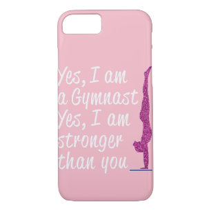 Capa iPhone 8/7 Presente engraçado da ginástica das meninas sim eu