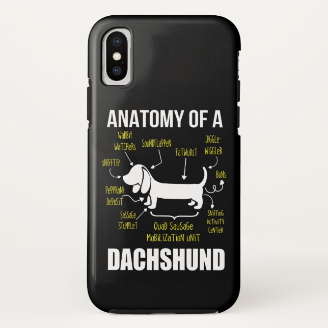 Capa Para iPhone, Case-Mate Presente no cão | Anatomia De Dachshund (Verso)