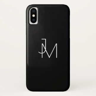 Capa Para iPhone Da Case-Mate Preto & branco modernos do monograma de