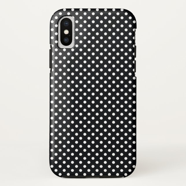 Capa Para iPhone, Case-Mate Preto com pontos brancos (Verso)