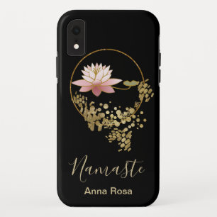Capa Para iPhone Da Case-Mate Preto Dourado feminino do zen do brilho de Namaste