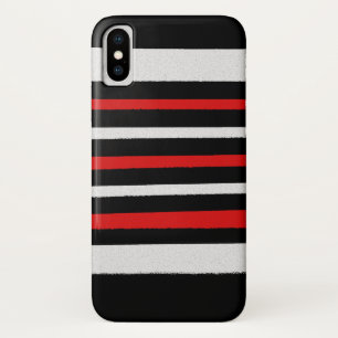 Capa Para iPhone Da Case-Mate Preto Vermelho Branco Faixa Legal Padrões Simples