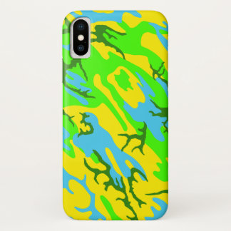 Capa Para iPhone X Primavera Meadow Camo
