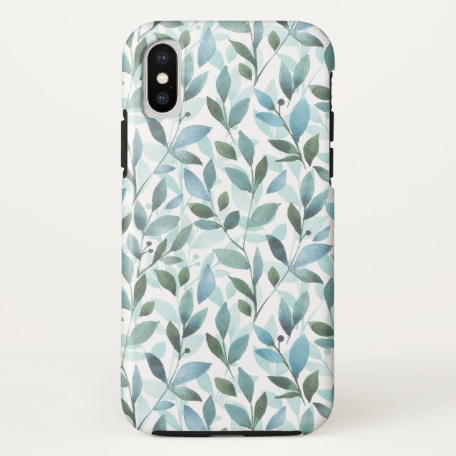 Capa Para iPhone, Case-Mate Primavera. Padrão floral de aquarela (Verso)