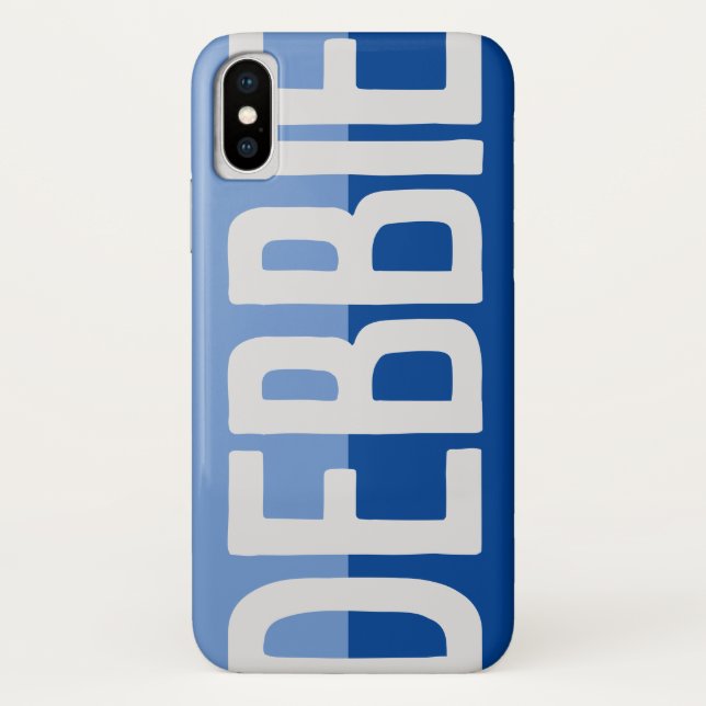 Capa Para iPhone, Case-Mate Primeira Inicial Mais Nome Deborah com Flores (Verso)