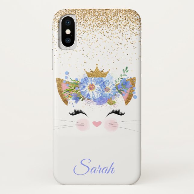 Capa Para iPhone, Case-Mate Princesa Gatinho iPhone X Case (Verso)