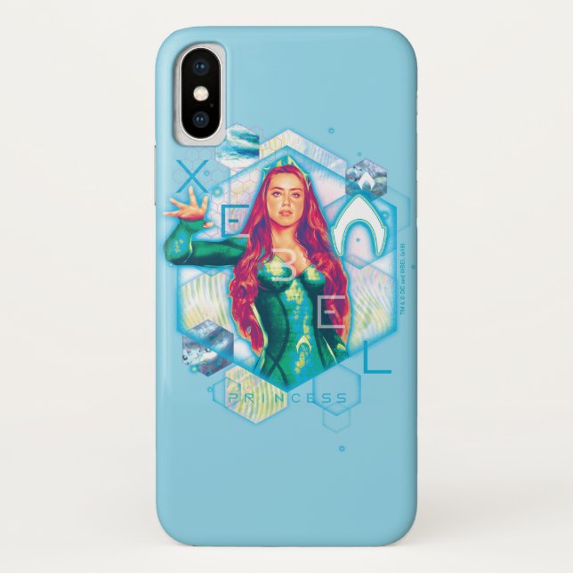 Capa Para iPhone, Case-Mate Princesa Mera Sextavado Gráfico de Aquaman | Xebel (Verso)
