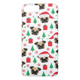Capa iPhone 8 Plus/7 Plus Pug bonito do Natal