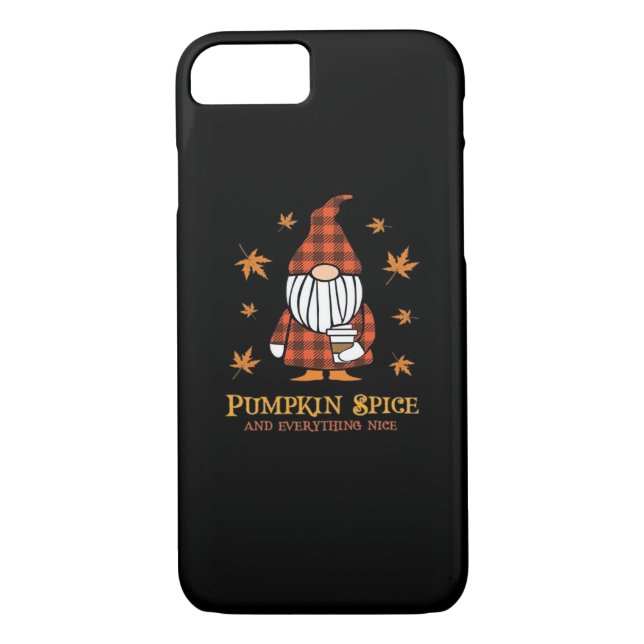 Capa Para iPhone, Case-Mate Pumpkin Spice E Tudo O Bonito Bebendo Gnome C (Verso)