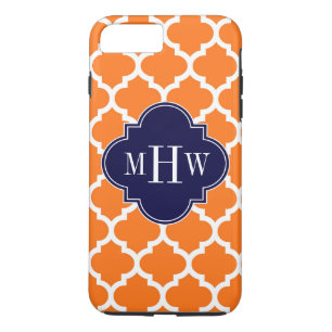 Capa Para iPhone Da Case-Mate Pumpkin White Marroquino #5 Marinho 3 Monograma In