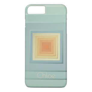 Capa Para iPhone Da Case-Mate Quadrados Geométricos Vintage (azul claro e amarel