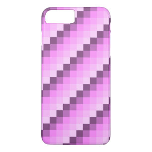 Capa iPhone 8 Plus/7 Plus Quadrados Rosa e Púrpura