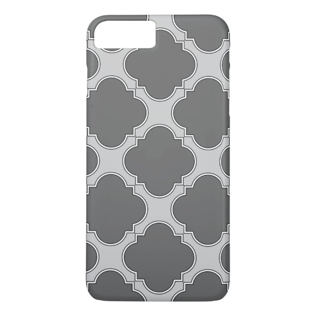 Capa Para iPhone, Case-Mate Quatrefoil em tons de cinza (Verso)